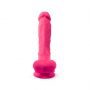 Realistyczne dildo wibrujące Silexd różowe 20 cm USB z pilotem - 3