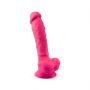 Realistyczne dildo wibrujące Silexd różowe 20 cm USB z pilotem - 5