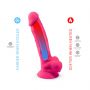 Realistyczne dildo wibrujące Silexd różowe 20 cm USB z pilotem - 6