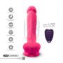 Realistyczne dildo wibrujące Silexd różowe 20 cm USB z pilotem - 7