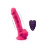 Realistyczne dildo wibrujące Silexd różowe 20 cm USB z pilotem - 8