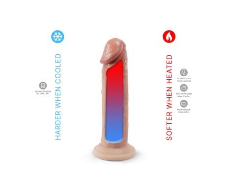 Dildo realistyczne silikonowe Silexd Real Skin 19 cm cieliste - 3