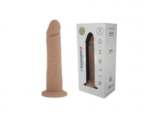 Realistyczne dildo z ciekłego silikonu z przyssawką Silexd 20 cm
