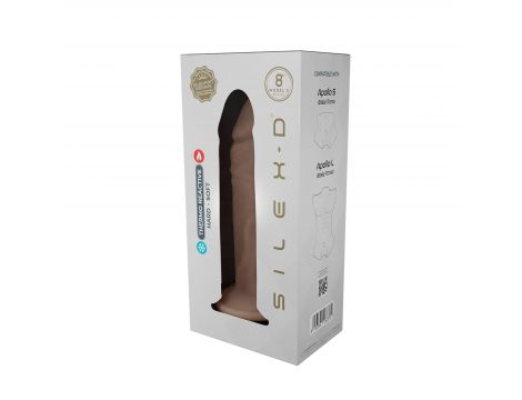 Realistyczne dildo z ciekłego silikonu z przyssawką Silexd 20 cm - 5