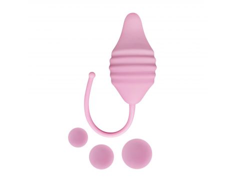 Kulki silikonowe Pelvix Femintimate różowe 6 cm - 2