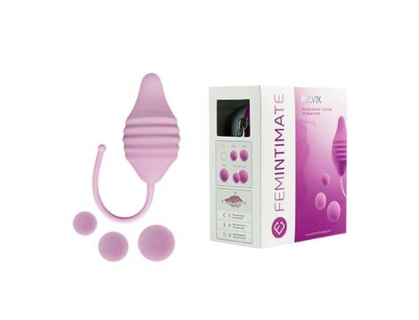 Kulki silikonowe Pelvix Femintimate różowe 6 cm - 6