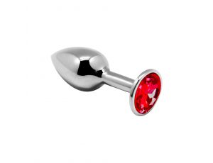 Mini Metal Butt Plug M red