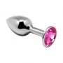 Korek analny metalowy Alive różowy L 9 cm - 2