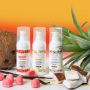 LET'S TRAVEL! Warming gourmet massage  oils (Strawberry, Hot Vanilla, Coconut) 3 x 30ml - 2
