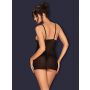 Bielizna-Lucita koszulka i stringi czarna  S/M - 4