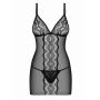 Bielizna-Lucita koszulka i stringi czarna  S/M - 3