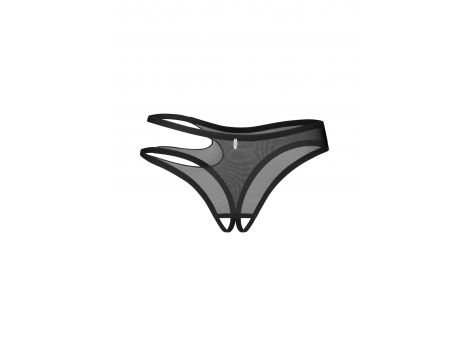 Stringi bezkroczowe Obsessive Saturis czarne L/XL - 3