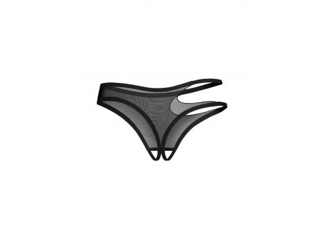Stringi bezkroczowe Obsessive Saturis czarne L/XL - 4