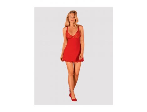 Bielizna-Luvae babydoll i stringi czerwona L/XL - 2