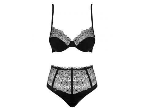 Bielizna-Sharlotte komplet 2-częściowy czarny  S/M - 3