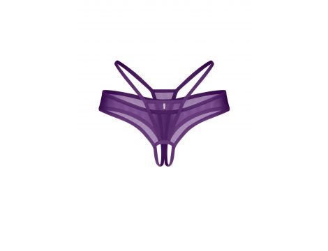 Stringi bezkroczowe Obsessive fioletowe L/XL - 3