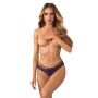 Stringi bezkroczowe Obsessive fioletowe L/XL - 3