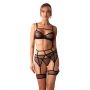 Komplet bielizny erotycznej Obsessive Nuites w kropki L XL - 2