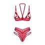Komplet dwuczęściowy otwarty Cupide Desir Obsessive czerwony L/XL - 3