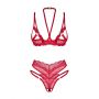Komplet dwuczęściowy otwarty Cupide Desir Obsessive czerwony L/XL - 4