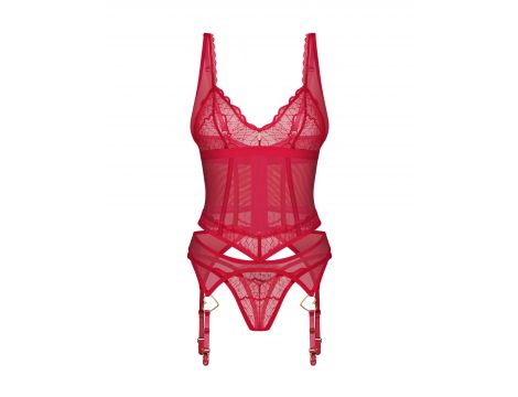 Gorset i stringi Cupide Desir Obsessive czerwone S/M - 3