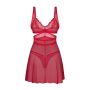 Babydoll Cupide Desir z stringami czerwony L/XL Obsessive - 3