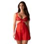 Babydoll z stringami Obsessive Cupide Desir czerwony 2XL/3XL - 3