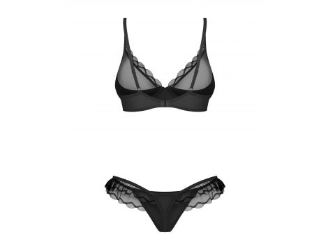 Komplet bielizny Stelisa Obsessive transparentny czarny S/M - 3
