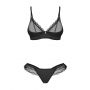 Transparentny komplet bielizny Stelisa czarny L/XL Obsessive - 2