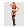 Komplet 3 częściowy Obsessive Donna Dream czarny XL/2XL - 5