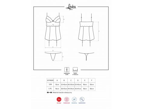 Bielizna-Lovica gorset i stringi L/XL - 2