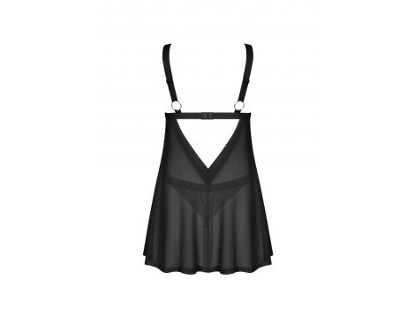 Babydoll Elianes Obsessive czarna z sercem M/L - 5