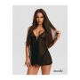 Babydoll Elianes Obsessive czarna z sercem M/L - 4