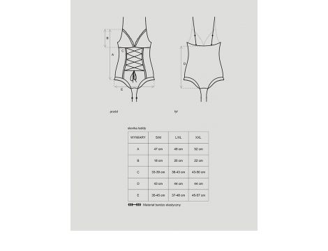 Body koronkowe Obsessive Slevika czarne L/XL - 2