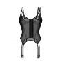Gorset Arrowel transparentny koronkowy Obsessive czarny S/M - 2