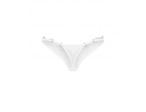 Otwarte stringi Obsessive Arrowel białe L/XL - 3