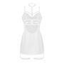 Koronkowe body z fiszbinami Obsessive Arrowel White 2XL/3XL - 4