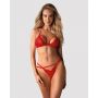 Komplet bielizny erotycznej Obsessive czerwony S/M - 4