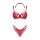 Matildea komplet bielizny Obsessive czerwony otwarty S/M