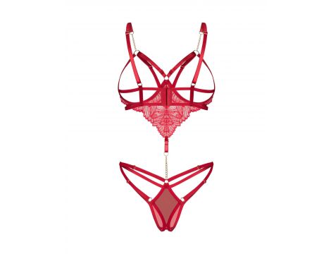 Czerwone body otwarte Obsessive Matildea S/M - 2