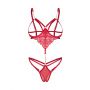 Czerwone body otwarte Obsessive Matildea S/M - 4