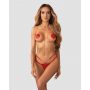 Koronkowe stringi otwarte Matildea Obsessive czerwone 2XL/3XL - 6