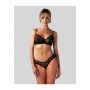 Transparentny komplet bielizny erotycznej Perisia Obsessive czarny XL/2XL - 2
