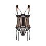 Gorset i otwarte stringi Obsessive Soranna złoty L/XL - 2