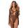 Body Soranna transparentne z długim rękawem złoty Obsessive S/M