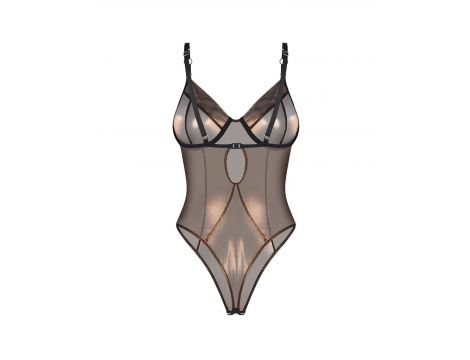 Body erotyczne Obsessive Soranna otwarte złote S/M - 7