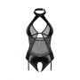 Body otwarte Obsessive Dominna imitacja skóry siateczka L/XL - 7