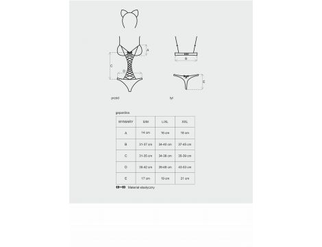 Bielizna-Gepardina kostium 3-częściowy L/XL - 6