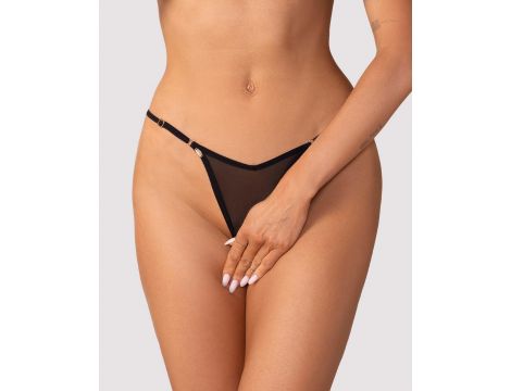 Stringi otwarte Oxaria z złotymi detalami Obsessive L/XL - 4