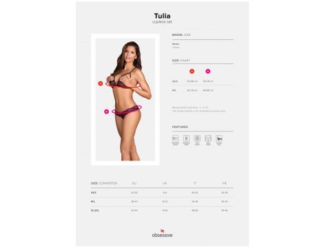 Tulia komplet 2-częściowy otwarty czarny    XS/S - 5